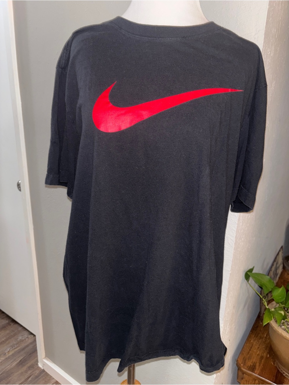 Nike Men’s Black Tee with Red Swoosh